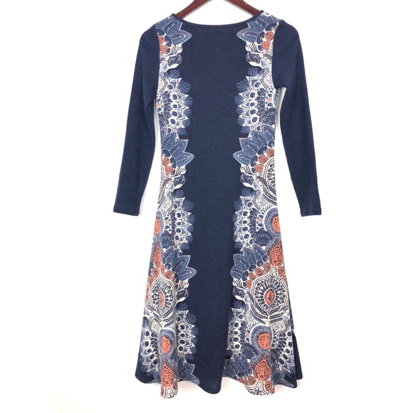 Anthropologie Maeve Eira Sweater Embroidered Dress - Picture 3 of 8